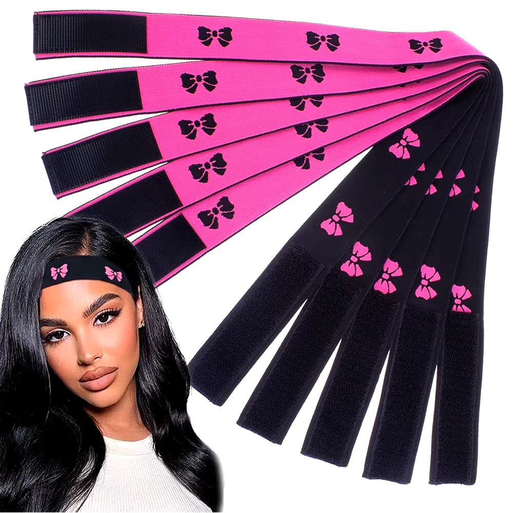 Fashion Hair Elastic Band for Wigs Adjustable Edge Scarf Elastic Headband with Magictape for Women Lace Wigs