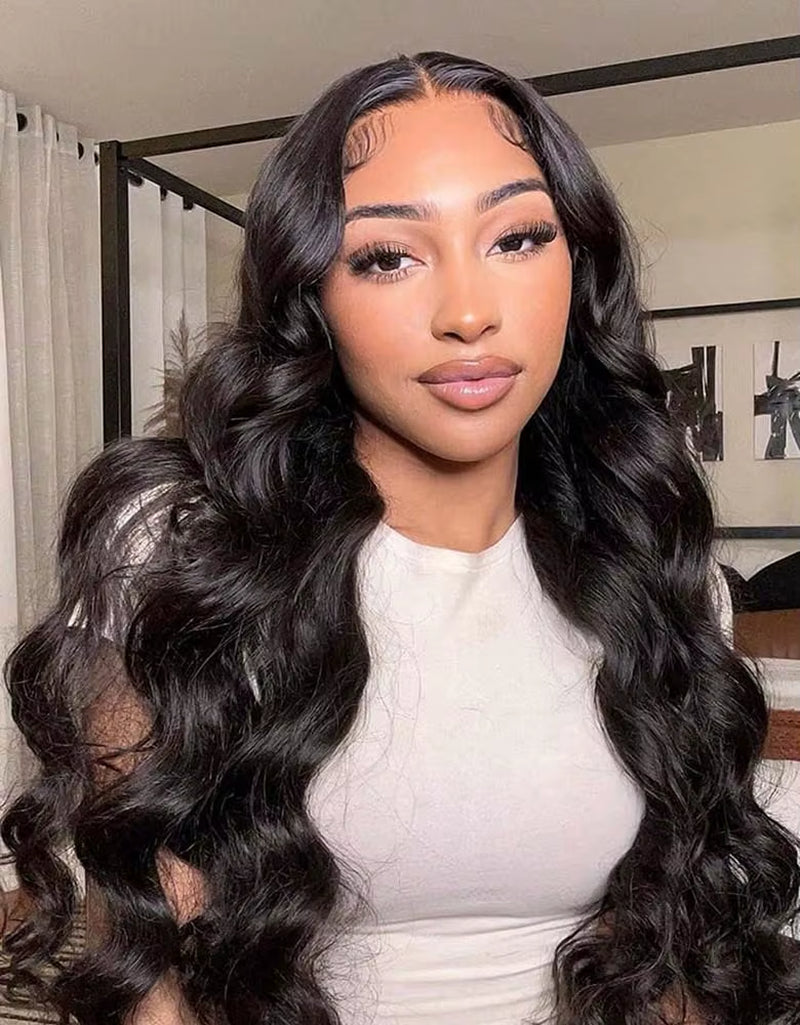 40 Inch 200% Density Wear and Go Glueless Wigs Human Hair Pre Plucked Pre Cut 13X4 HD Lace Wigs Body Wave Lace Front Wigs