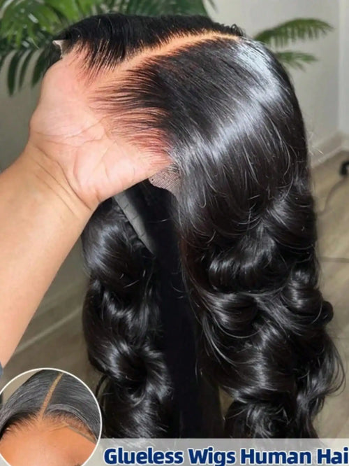 40 Inch 200% Density Wear and Go Glueless Wigs Human Hair Pre Plucked Pre Cut 13X4 HD Lace Wigs Body Wave Lace Front Wigs