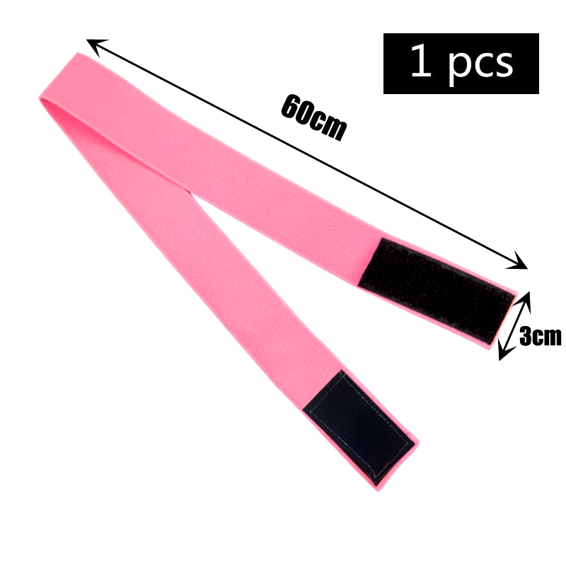 Fashion Hair Elastic Band for Wigs Adjustable Edge Scarf Elastic Headband with Magictape for Women Lace Wigs