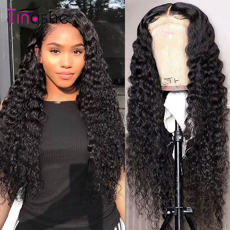 13X4 Deep Wave Frontal Wig 13X6 Lace Front Human Hair Wigs for Women Pre Bleached Ready to Go 6X5 HD Lace Closure Wigs